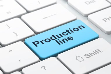 Manufacuring kavramı: bilgisayar klavye arka plan üretim hattı