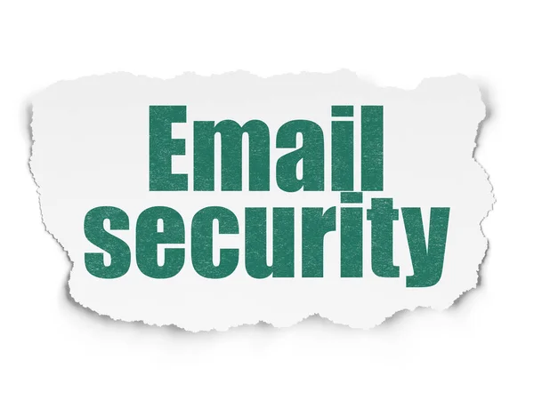 Protection concept: Email Security on Torn Paper background — Stock Photo, Image