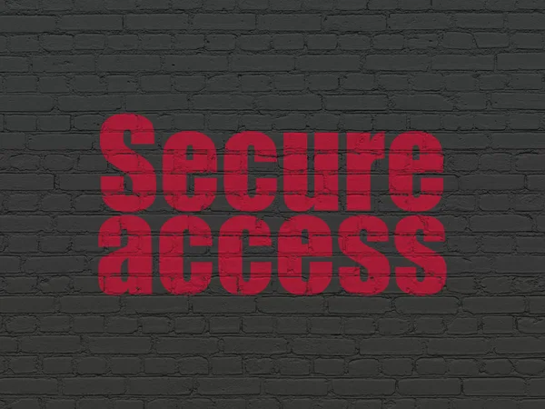 Concetto di sicurezza: Accesso sicuro su sfondo muro — Foto Stock