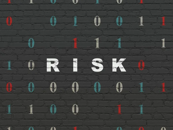 İş kavramı: duvar arka plan üzerinde Risk — Stok fotoğraf