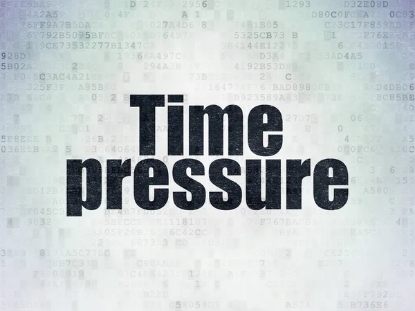 时间概念︰ 时间压力对数字数据论文的背景 — 图库照片
