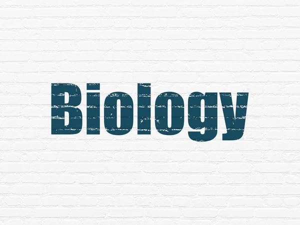 Studeren concept: biologie op muur achtergrond — Stockfoto