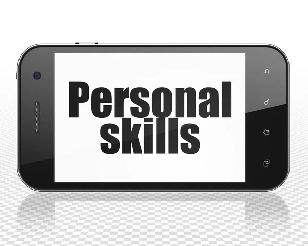 Education concept: Smartphone with Personal Skills on display — Stock Photo, Image