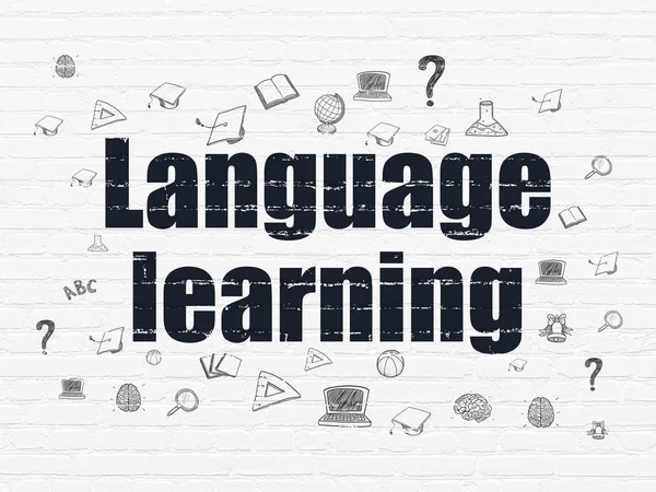 Learning concept: Language Learning on wall background — Stock Photo, Image