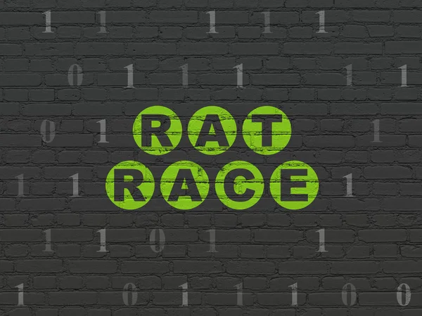 Concepto financiero: Rat Race en el fondo de la pared — Foto de Stock