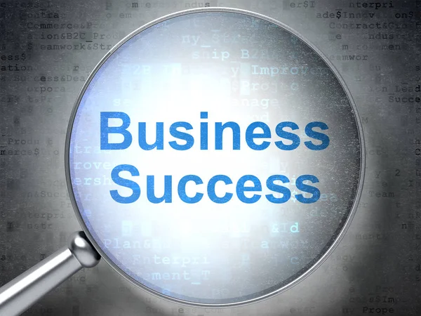 Conceito de negócio: Sucesso de negócios com vidro óptico — Fotografia de Stock