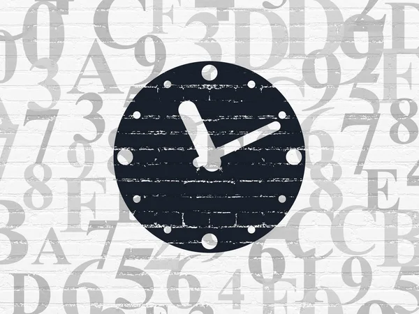 Time concept: Clock on wall background — Stock Photo, Image