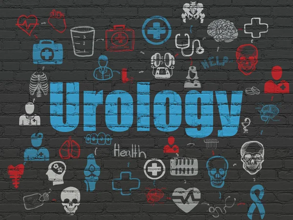 Medizinkonzept: Urologie auf Wandhintergrund — Stockfoto