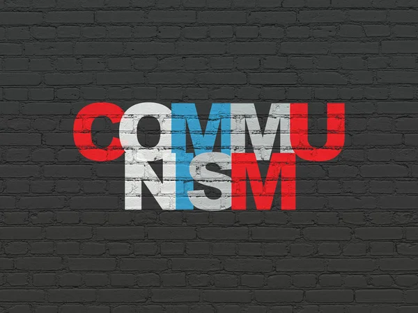 Concetto politico: il comunismo sullo sfondo della parete — Foto Stock