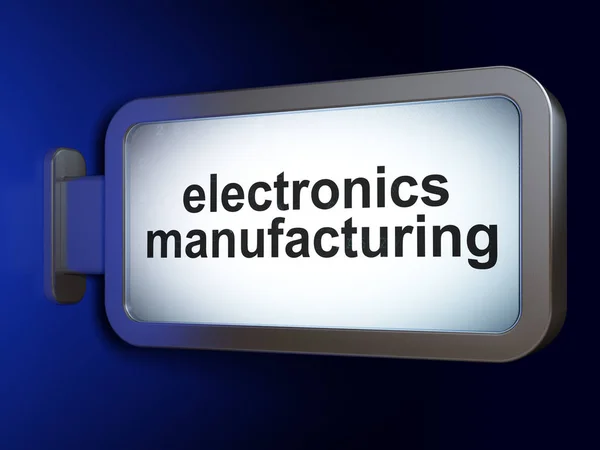 Industrie concept: Electronics Manufacturing op billboard achtergrond — Stockfoto