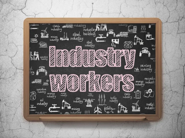 Branchenkonzept: Industriearbeiter im Schulvorstand — Stockfoto