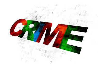 Güvenlik kavramı: suç dijital arka plan üzerinde