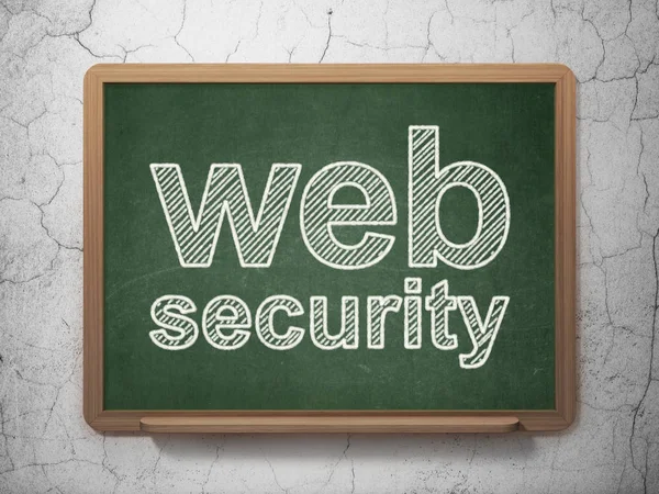 Concepto de seguridad: Seguridad Web en el fondo de pizarra —  Fotos de Stock