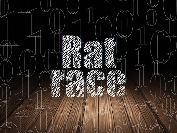 Business concept: Rat Race in grunge dark room — Stock Photo, Image