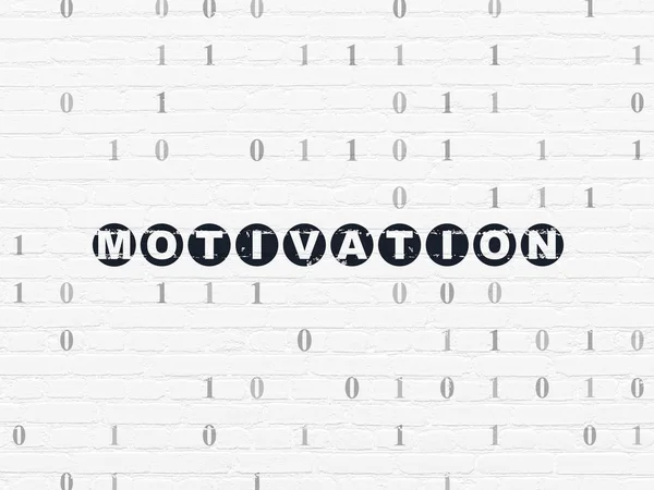 İş kavramı: motivasyon duvar arka plan üzerinde — Stok fotoğraf
