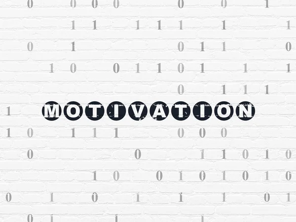 Concept d'entreprise : Motivation sur fond de mur — Photo