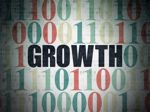 Finanční koncept: růst na digitálních dat. papír na pozadí — Stock fotografie