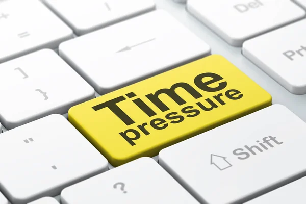 Timeline concept: Time Pressure on computer keyboard background — Stock Photo, Image