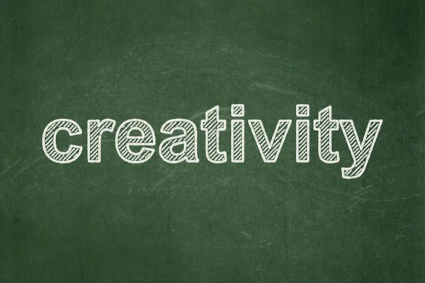 Pojęcie reklamy: kreatywność na tablica tło — Zdjęcie stockowe