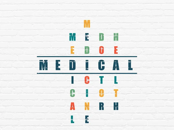 Gesundheitskonzept: Medizin im Kreuzworträtsel — Stockfoto