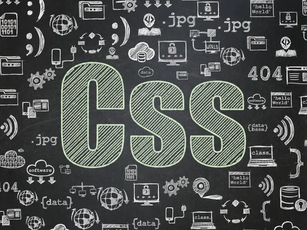 Programmering concept: Css op schoolbestuur achtergrond — Stockfoto