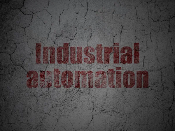 Industry concept: Industrial Automation on grunge wall background