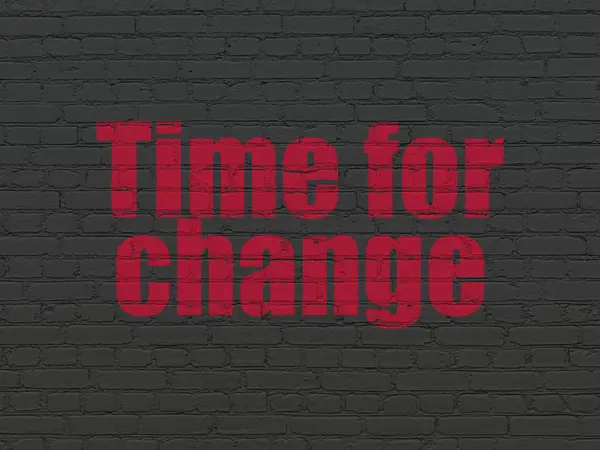 Time concept: Time for Change on wall background — Stock Photo, Image