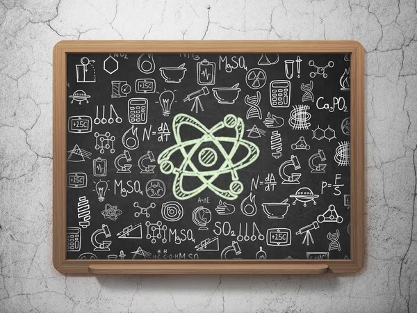 Science concept: Molecule on School board background