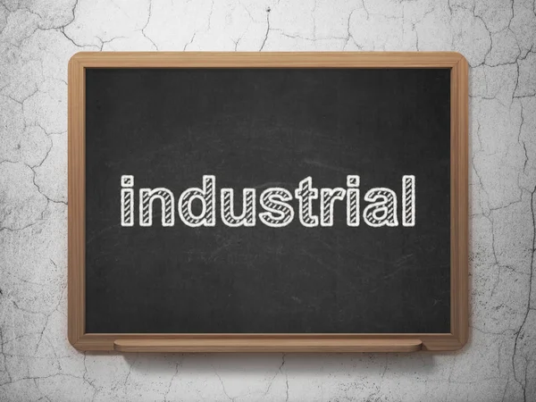 Manufacuring concept: Industrial on chalkboard background — Stock Photo, Image