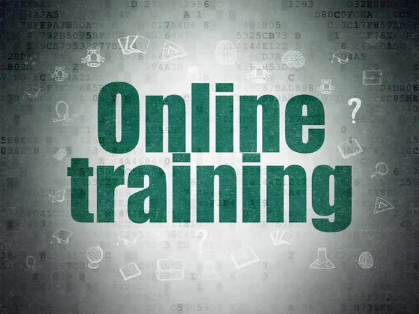 教育理念: デジタル データ用紙の背景のオンライン トレーニング — ストック写真