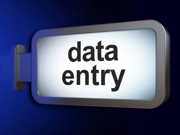 Data concept: Data Entry on billboard background