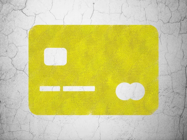Koncepcji bankowości: karty kredytowej na tle ściany — Zdjęcie stockowe