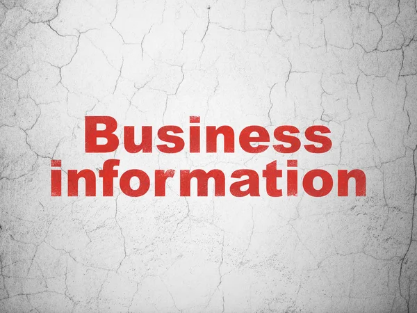 Business concept: Business Information on wall background — Stock Photo, Image