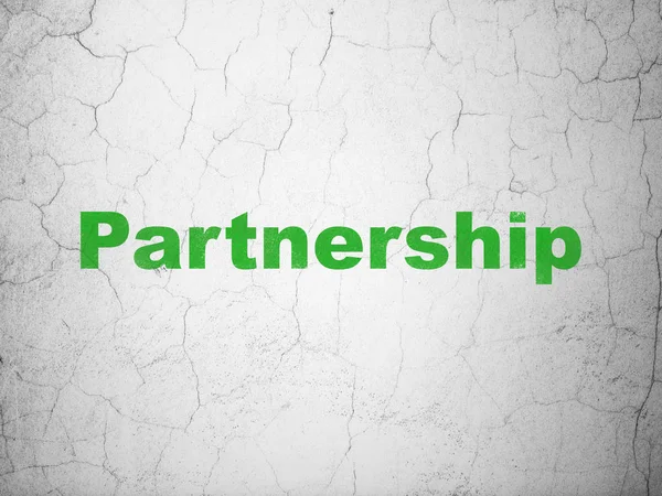 Bedrijfsconcept: partnerschap op muur achtergrond — Stockfoto