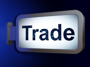 Ekonomi kavramı: billboard arka plan üzerinde ticaret