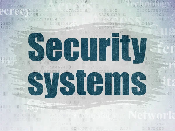 隐私权的概念︰ 数字数据纸张背景上的安全系统 — 图库照片
