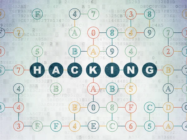 Security concept: Hacking on Digital Data Paper background — Stock Photo, Image