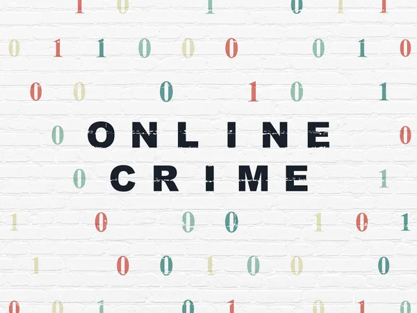 Concetto di sicurezza: crimine online su sfondo muro — Foto Stock