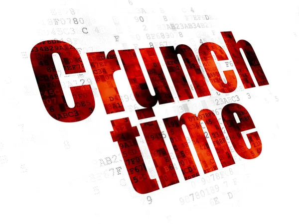 Concept d'entreprise : Crunch Time sur fond numérique — Photo