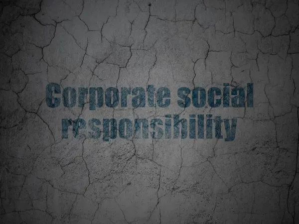 Koncepcja finansowania: społeczna odpowiedzialność biznesu na tle ściany grunge — Zdjęcie stockowe