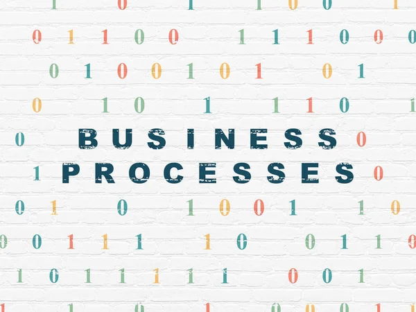 Finance concept: Business Processes on wall background — Stock Photo, Image