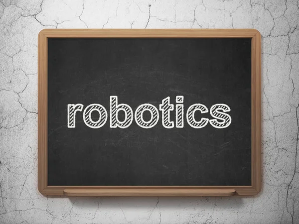 Wissenschaftskonzept: Robotik auf Kreidetafel — Stockfoto