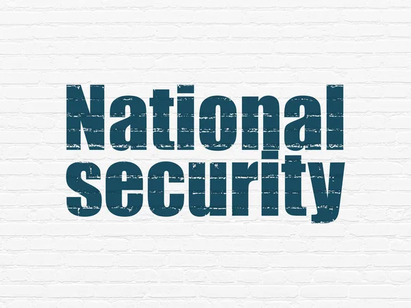 Concept de protection : Sécurité nationale sur fond de mur — Photo