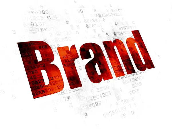 Marketingové koncepce: značky na digitální pozadí — Stock fotografie