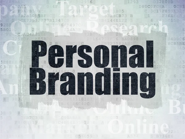 Reclame concept: Personal Branding op digitale Data-Paper achtergrond — Stockfoto