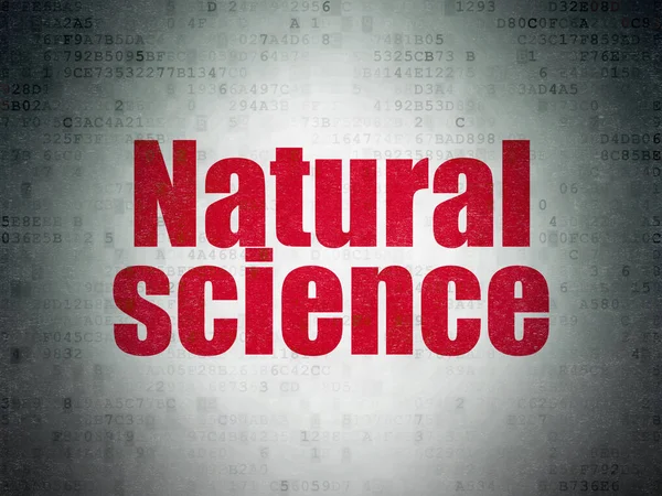 Conceito de ciência: Ciência natural sobre o fundo do papel de dados digitais — Fotografia de Stock