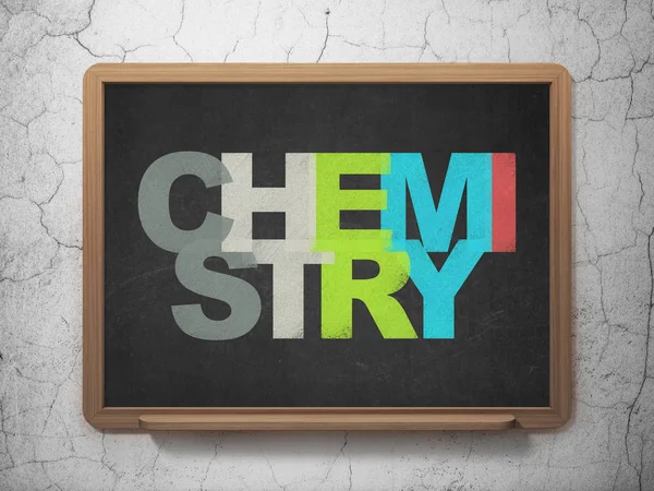 Learning concept: Chemistry on School board background — Stock Photo, Image