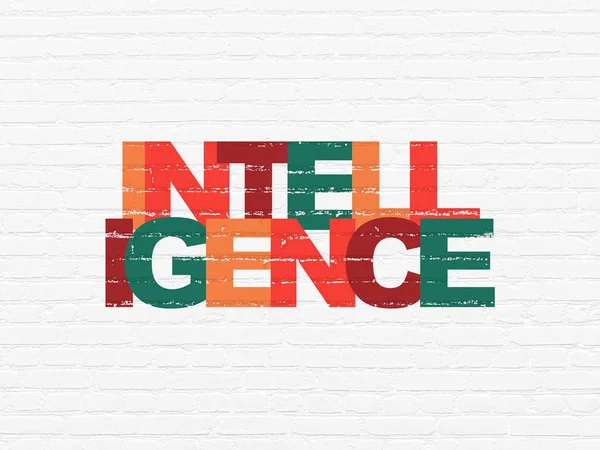 Learning concept: Intelligence on wall background — Stock Photo, Image