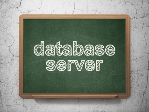 Datenbankkonzept: Datenbankserver auf Tafelhintergrund — Stockfoto