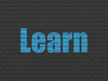 Öğrenme kavramı: Duvarın arka planında öğrenin